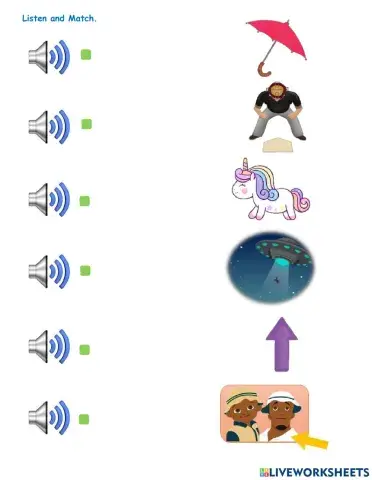 Listen and match Letter U