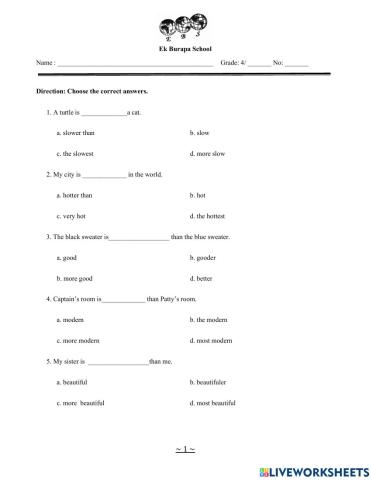 แบบทดสอบวัดความรู้ G4 ปลายภาค เทอม 2