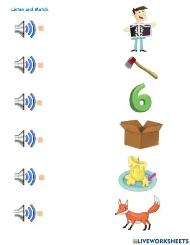 Listen and match Letter X