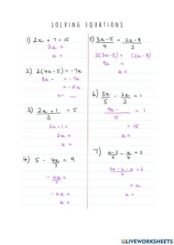 Solving Linear Equations