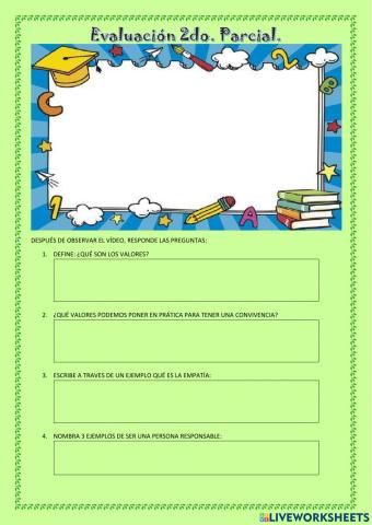 Parcial -LOS VALORES-