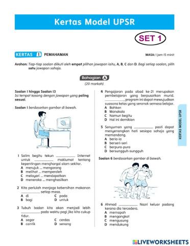 Kertas model upsr- 2 set