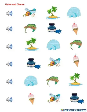 Listen and choose Letter I