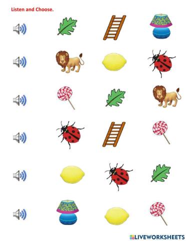 Listen and choose Letter L
