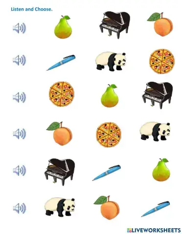 Listen and choose Letter P