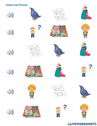 Listen and choose Letter Q