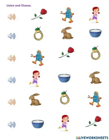 Listen and choose Letter R