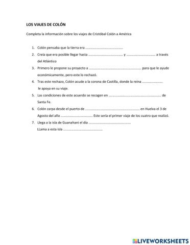 Los viajes de Colón