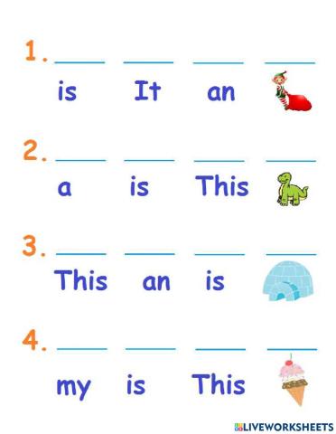 Reorder to make sentences - A.I