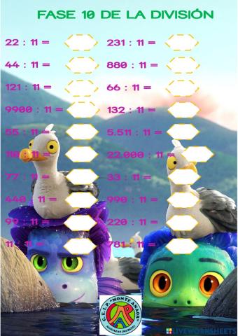 Fase 10 de la división
