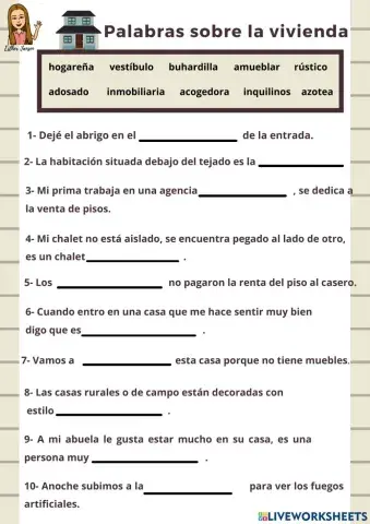 Palabras sobre la vivienda