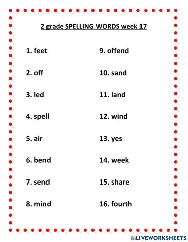 Spelling words