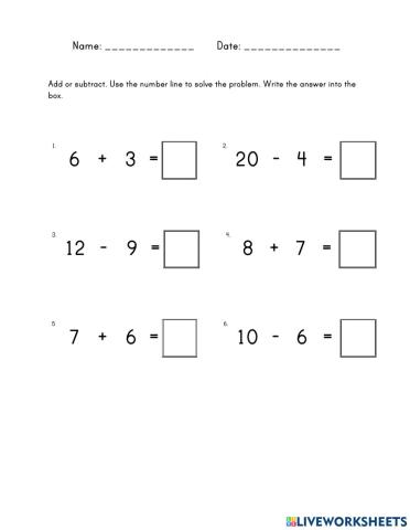 Subtraction and addition