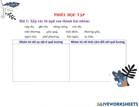 Từ ngữ về quê hương