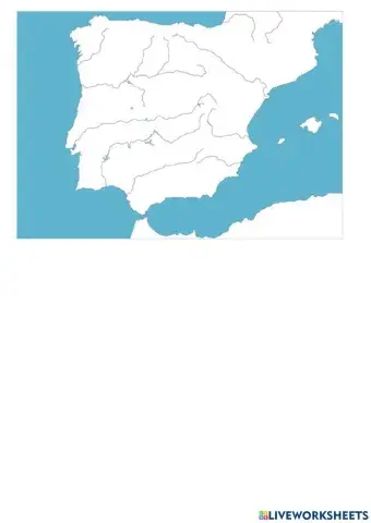 Mapa España principales ríos