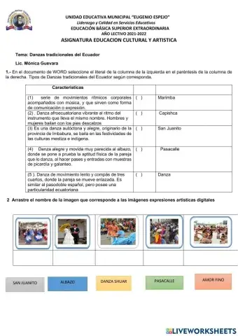 Danzas tradicionales del Ecuador