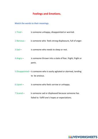 Feelings and Emotions.