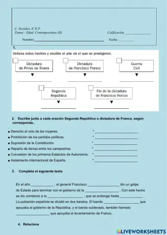 Siglos xx y xxi en españa