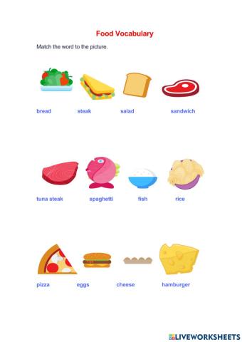 Food Vocabulary Food. Taste. Meals.