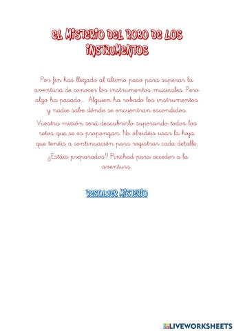 El misterio del robo de los instrumentos