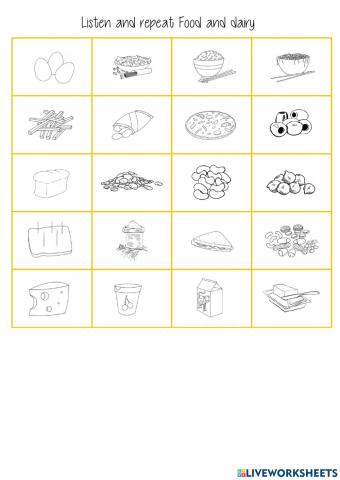 unit 4 listen and choose food and dairy