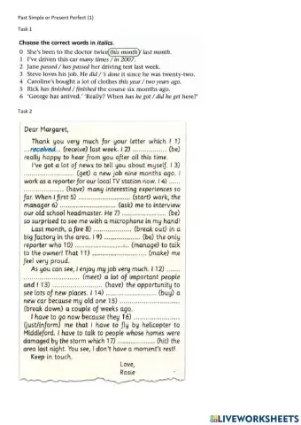 Present Perfect or Past Simple
