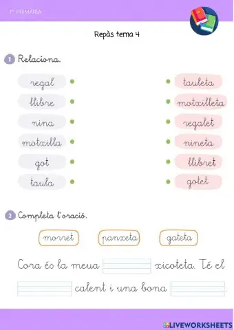 Valencià repàs tema 4 primer