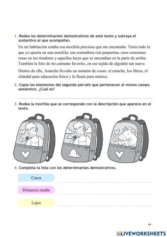 Repasa y Comprueba lo aprendido Tema 6 Lengua Tercero