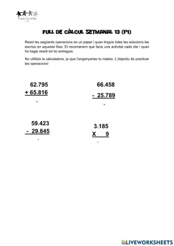 Full de càlcul 13-PI