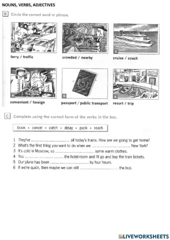 Travelling and transport - Destination B1