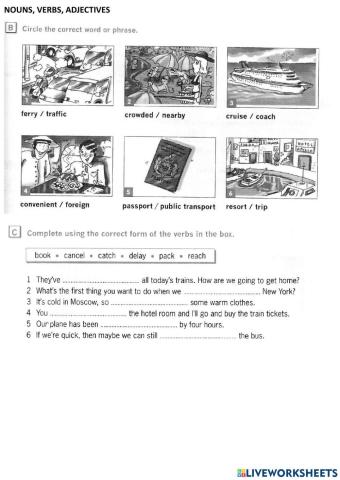 Travelling and transport - Destination B1