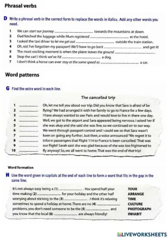 Travelling and transport - Destination B2