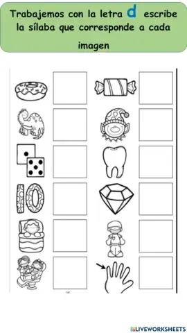 Silabas da, de, di, do, du