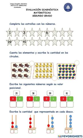 Evaluación diagnostica 2º grado