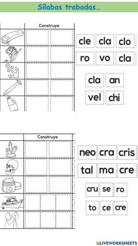 Silaba trabada cl-cr