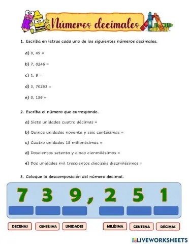 Números decimales