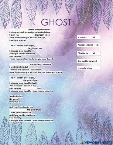 Listening: Ghost (vocab) 