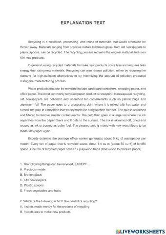 Exercise 2 - Explanation Text