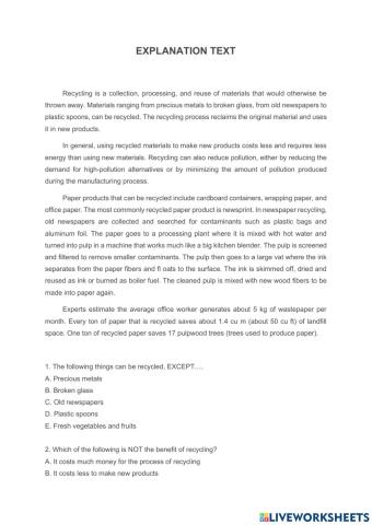 Exercise 2 - Explanation Text