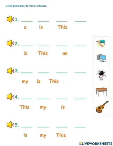 Listen and reorder - This is...