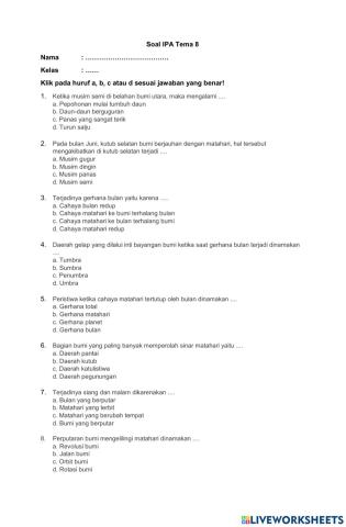 Pembelajaran Daring Tema 8 IPA 5