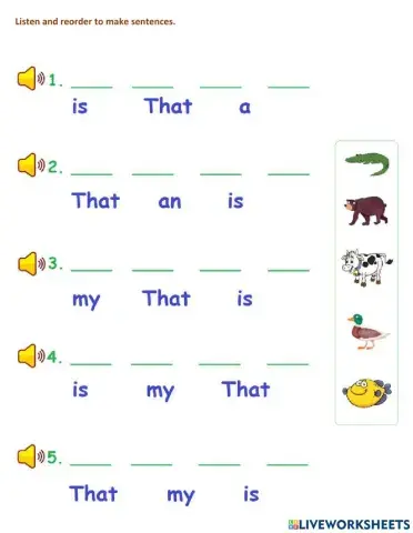 Listen and reorder - That is...