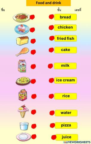 จับคู่ Food and drink
