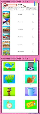 Cambridge Movers: Test 1, Part 3-3