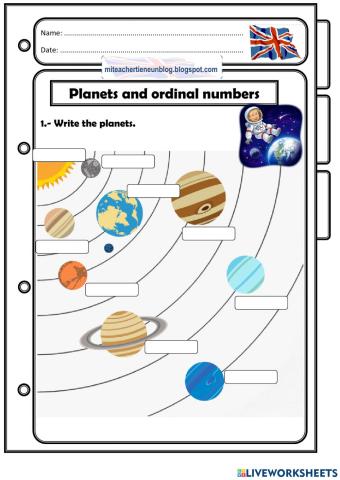 Planets and ordinals
