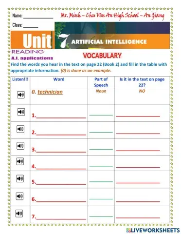 English 12 - Unit 7 - Reading Preparation