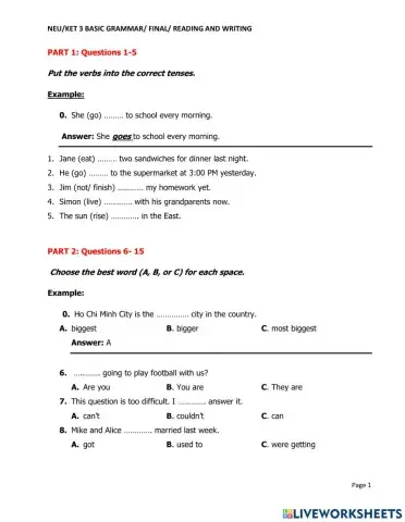 Ket 3 final test- r-w