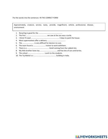 D class words 8.1-8.39