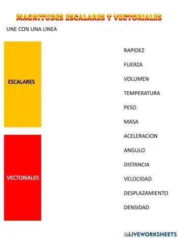 Magnitudes vectoriales y escalares
