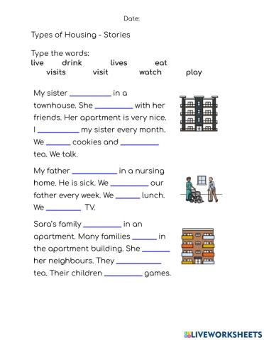 CLB 1: Types of Stories Housing